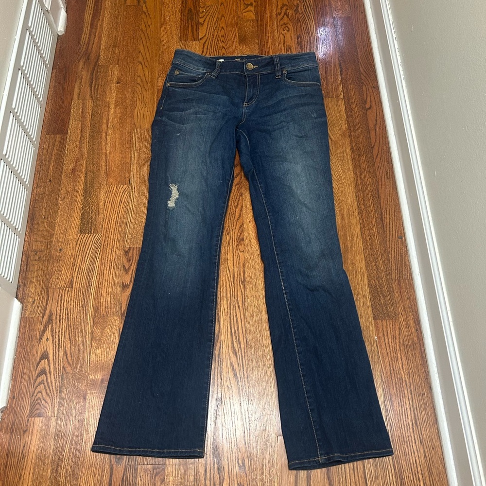 Kut from the Kloth “Natalie” high rise Dark Blue Jeans